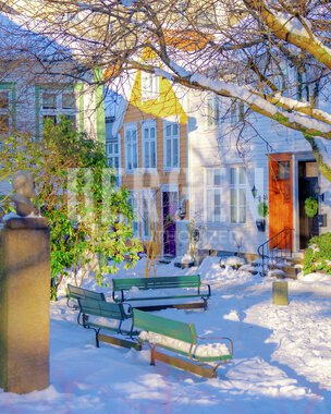 Vinter i Bergen sentrum