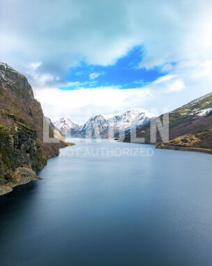 Aurlandsfjorden sett fra Flåm