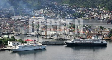 Bergen Havn med cruiseskip