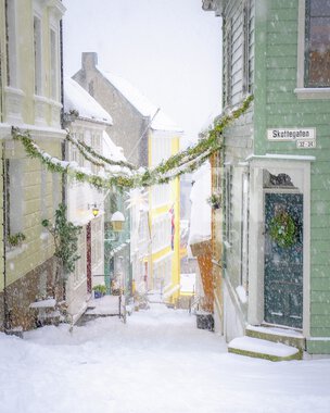 Vinter i Bergen sentrum