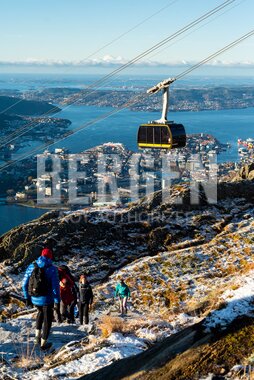 Vinter på Ulriken i Bergen