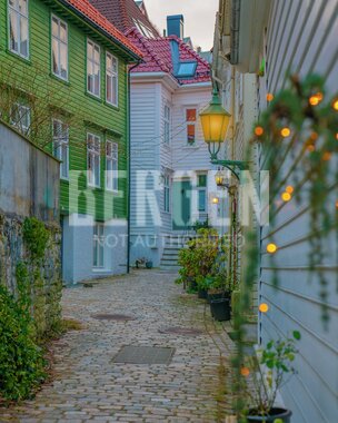 Sjarmerende smau i Bergen med julepynt