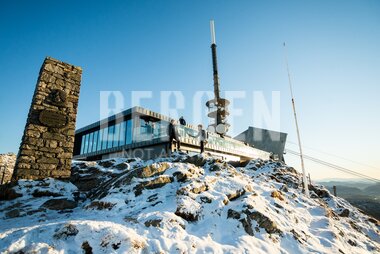 Vinter på Ulriken i Bergen