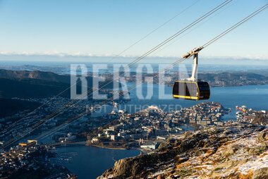 Vinter på Ulriken i Bergen