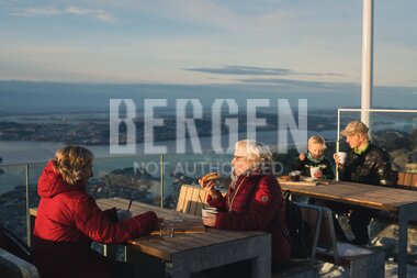 Vinter på Ulriken i Bergen