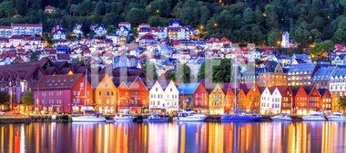 Bryggen i kveldslys
