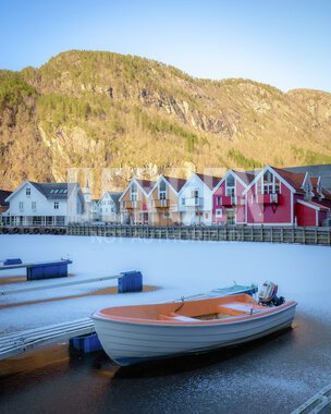 Vinter i Mo i Modalen kommune nord for Bergen