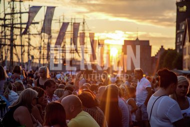 Folkemengde på Bryggen
