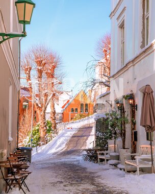 Vinter i Bergen sentrum