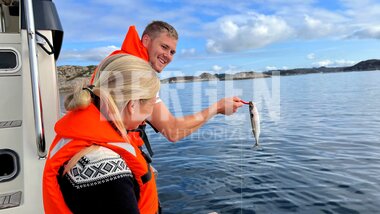 På fisketur i Austevoll kommune utenfor Bergen