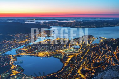 Sonedgang fra Ulriken i Bergen