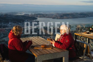 Vinter på Ulriken i Bergen