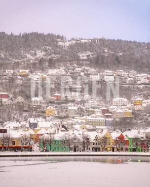 Vinter i Bergen sentrum
