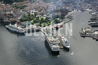 Bergen Havn med cruiseskip