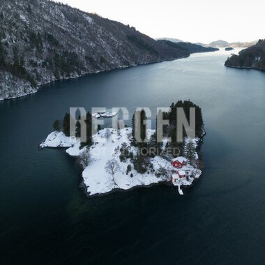 Utsikt på Osterøy om vinteren