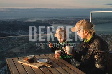 Vinter på Ulriken i Bergen