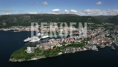 Flyfoto av Bergen