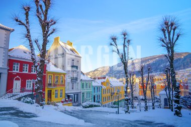 Vinter i Bergen sentrum
