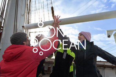  1. etappe Bergen - Lerwick - Tromsø: High Fiver på dekk 