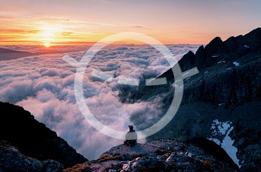 Seven Sisters in the midnight sun