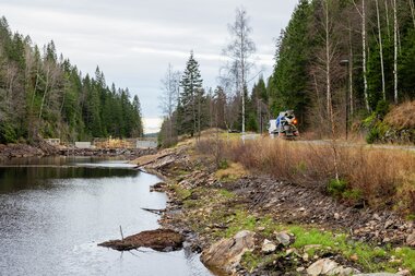Helikopterstøp på Åmotdammen