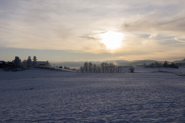 Solnedgang sett fra Årnesvegen