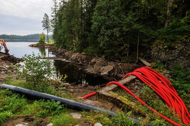 Rehabiliterer demninger i Ramstadsjøen