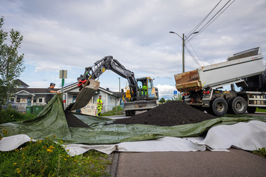 Flomsikring etter ekstremværet Hans