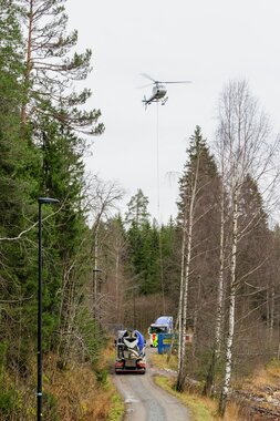 Helikopterstøp på Åmotdammen