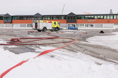 Røykdykkerøvelse på gamle Fjerdingby skole