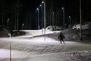Lysløypa i Marikollen idrettspark