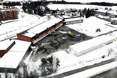Røykdykkerøvelse i gamle Fjerdingby skole