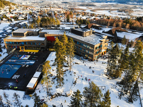 Første dag på nye Fjerdingby skole