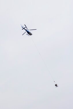 Helikopterstøp på Åmotdammen