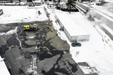 Røykdykkerøvelse i gamle Fjerdingby skole