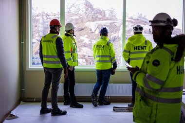 Befaring på nye Fjerdingby skole  17. mars 2022