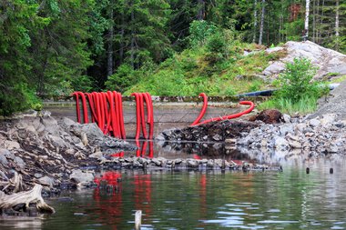 Rehabiliterer demninger i Ramstadsjøen