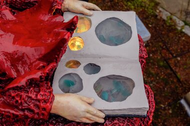 Kunstverket Boksøylen av Lene Kilde