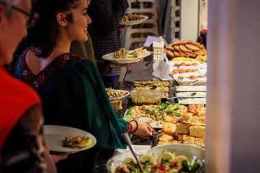 Flyktningetjenestens lunsj for frivillige