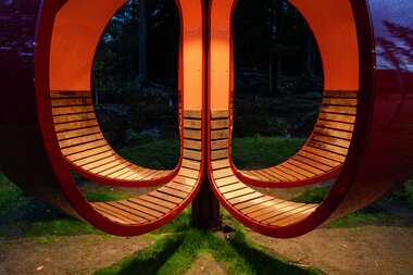 Utendørs kunst på Fjerdingby skole og ressursavdeling