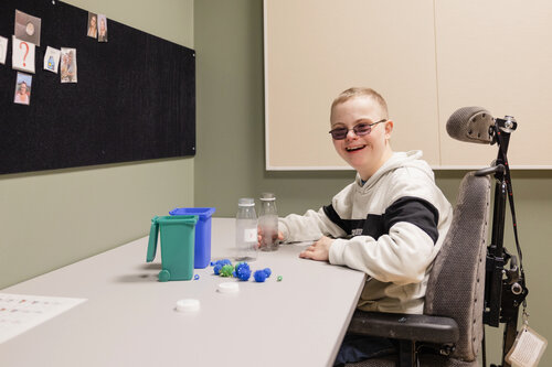 Elev ved Fjerdingby ressursavdeling