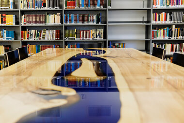 Lesesalen i Rælingen bibliotek