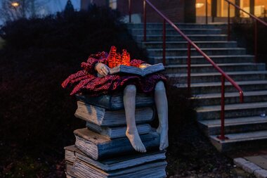 Kunstverket Boksøylen av Lene Kilde