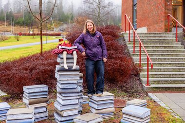 Kunstverket Boksøylen av Lene Kilde