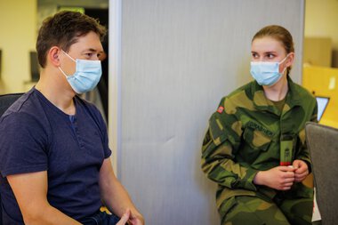 Koronavaksinering med Forsvaret i Rælingen