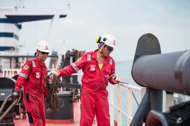 Crew on Stena Sunrise