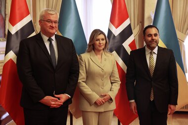 Zelenska and Minister of Communications Sybiha in Norway