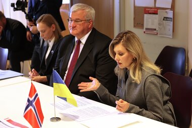 Zelenska and Minister of Communications Sybiha in Norway