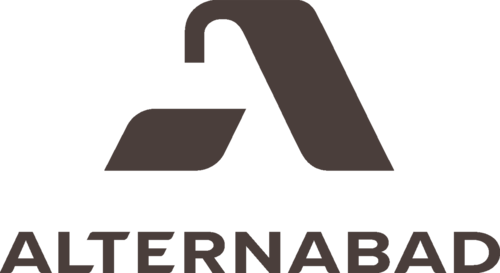 AlternaBad vertikal logo brun