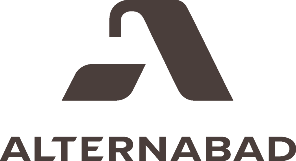 AlternaBad vertikal logo brun